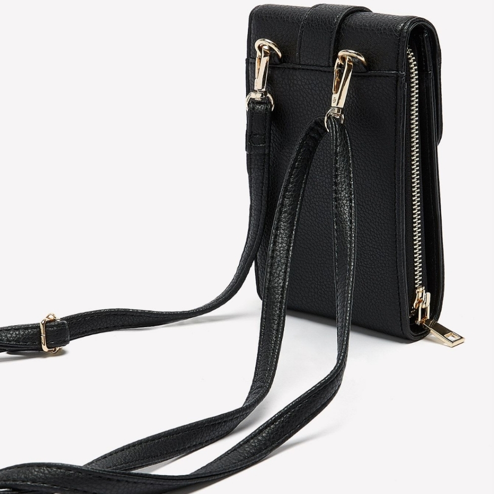 Black Crossbody Cellphone Bag - Picture 3 of 4
